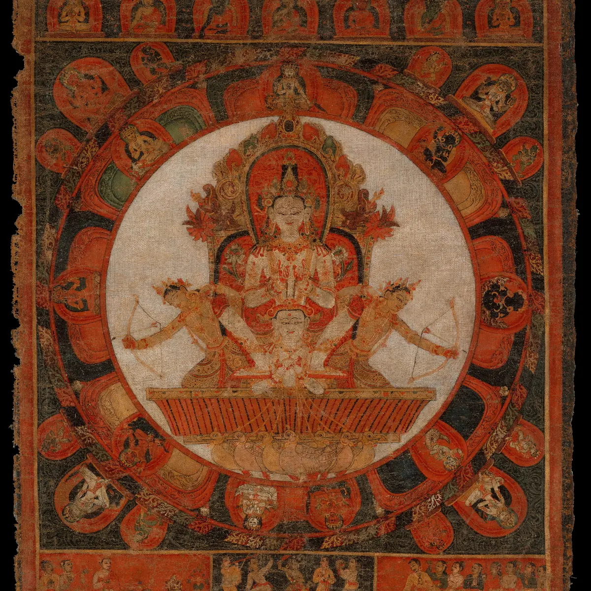 Mandala of Chandra, God of the Moon, Nepal, late 14th–early 15th century